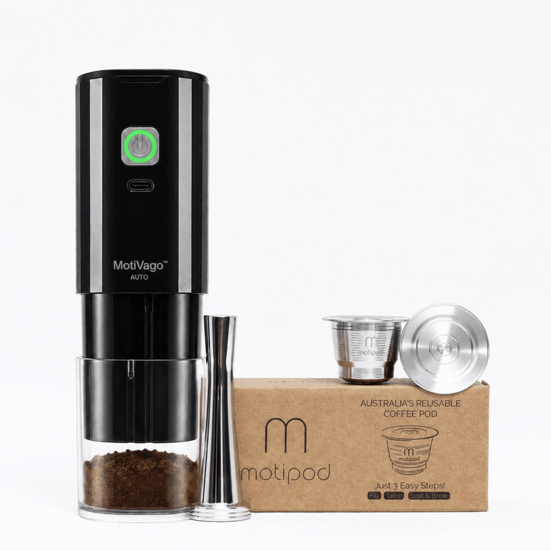 Platinum Bundle | Nespresso® Compatible Pods + MotiVago™ Auto Grinder